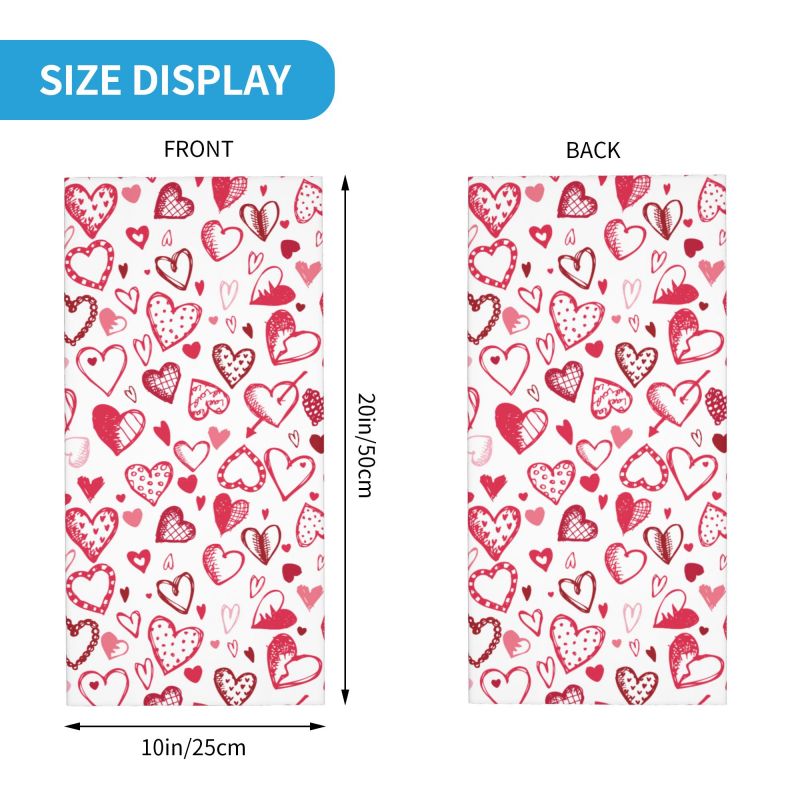 Scaldacollo Bandana con Cuori  - Neck Gaiter Face Cover recensione e prezzo